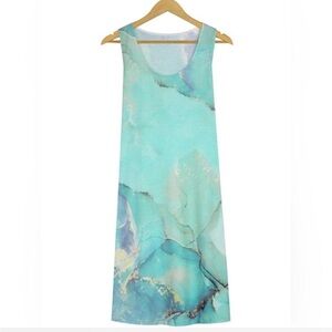 ⭐️3/$12⭐️ Aqua Marble Print Dress